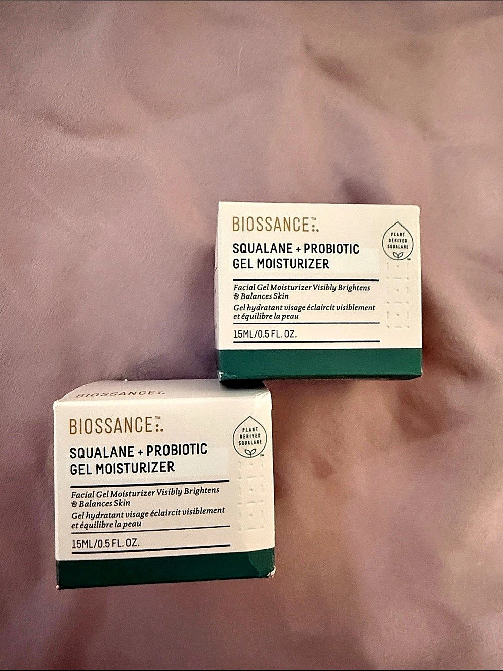 Biossance Squalane + Probiotic Gel Moisturizer 2-Pack NWT